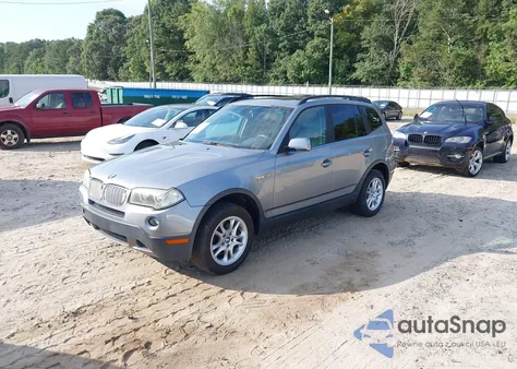 2008 BMW X3 3.0Si z USA, uszkodzony, nr VIN WBXPC93438WJ20119